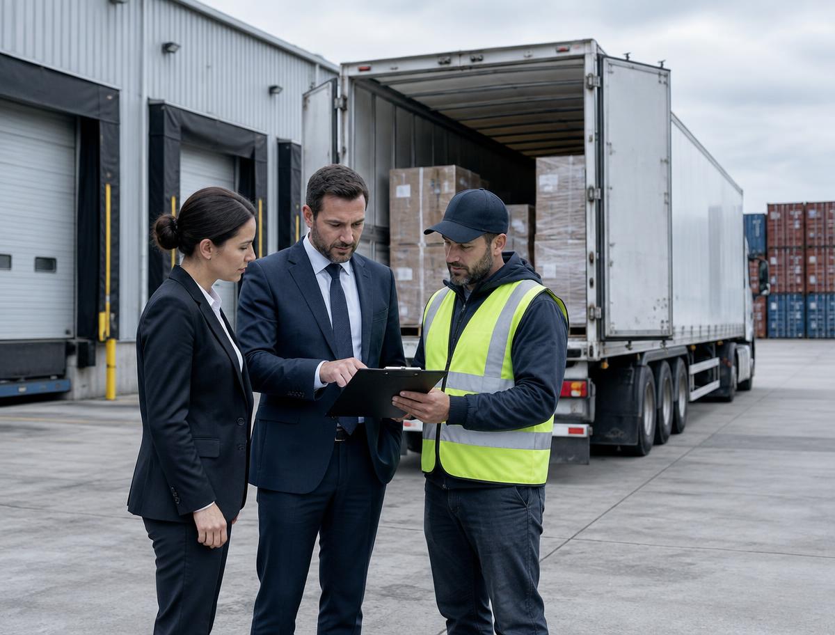 Wholesale partners reviewing a shipment